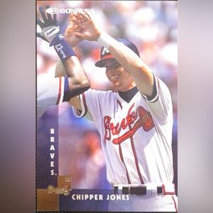 1996 Chipper Jones Atlanta Braves Baseball Card – Donruss #374